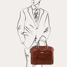 Load image into Gallery viewer, Tuscany Leather Brown Leather Document Briefcase
