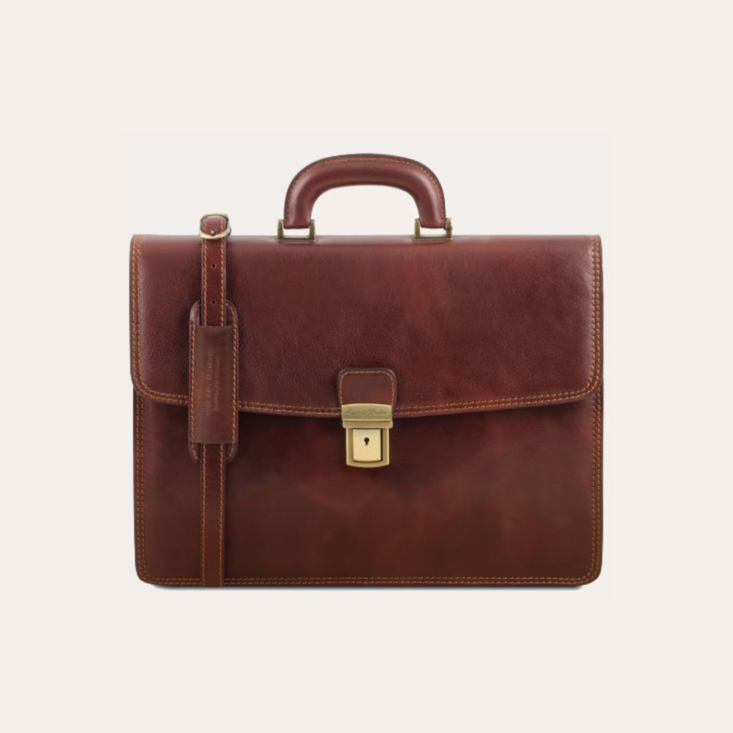 Tuscany Leather Brown Leather Document Briefcase