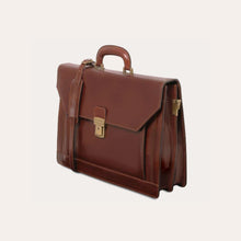 Load image into Gallery viewer, Tuscany Leather Black Leather Briefcase
