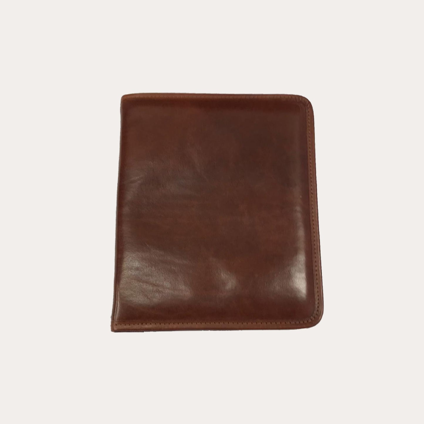 Chiarugi Brown Leather A5 Zipped Folio