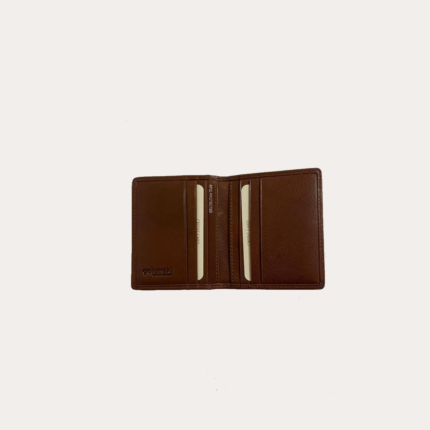 Tan Leather Credit Card Holder