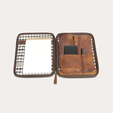 Load image into Gallery viewer, Chiarugi Brown Leather A5 Notes and Tablet Holder
