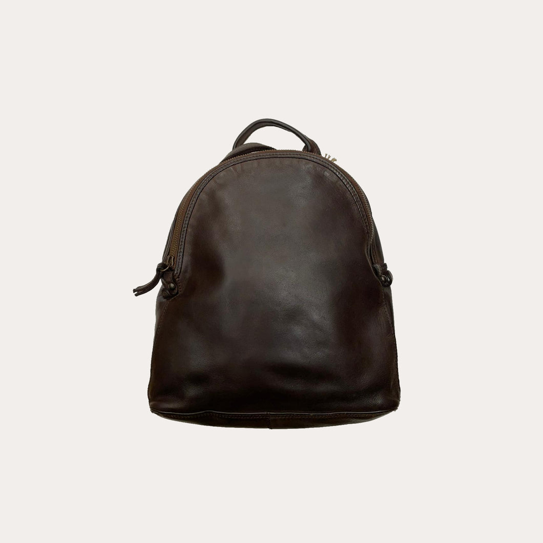 Gianni Conti Brown Leather Backpack