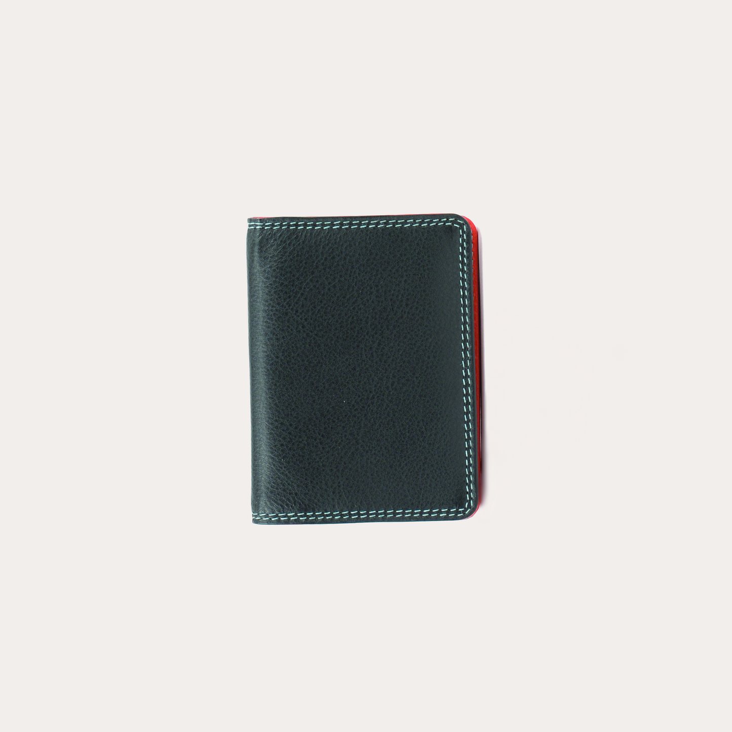 Black Tropical Leather Credit Card or Bus Pass Holder