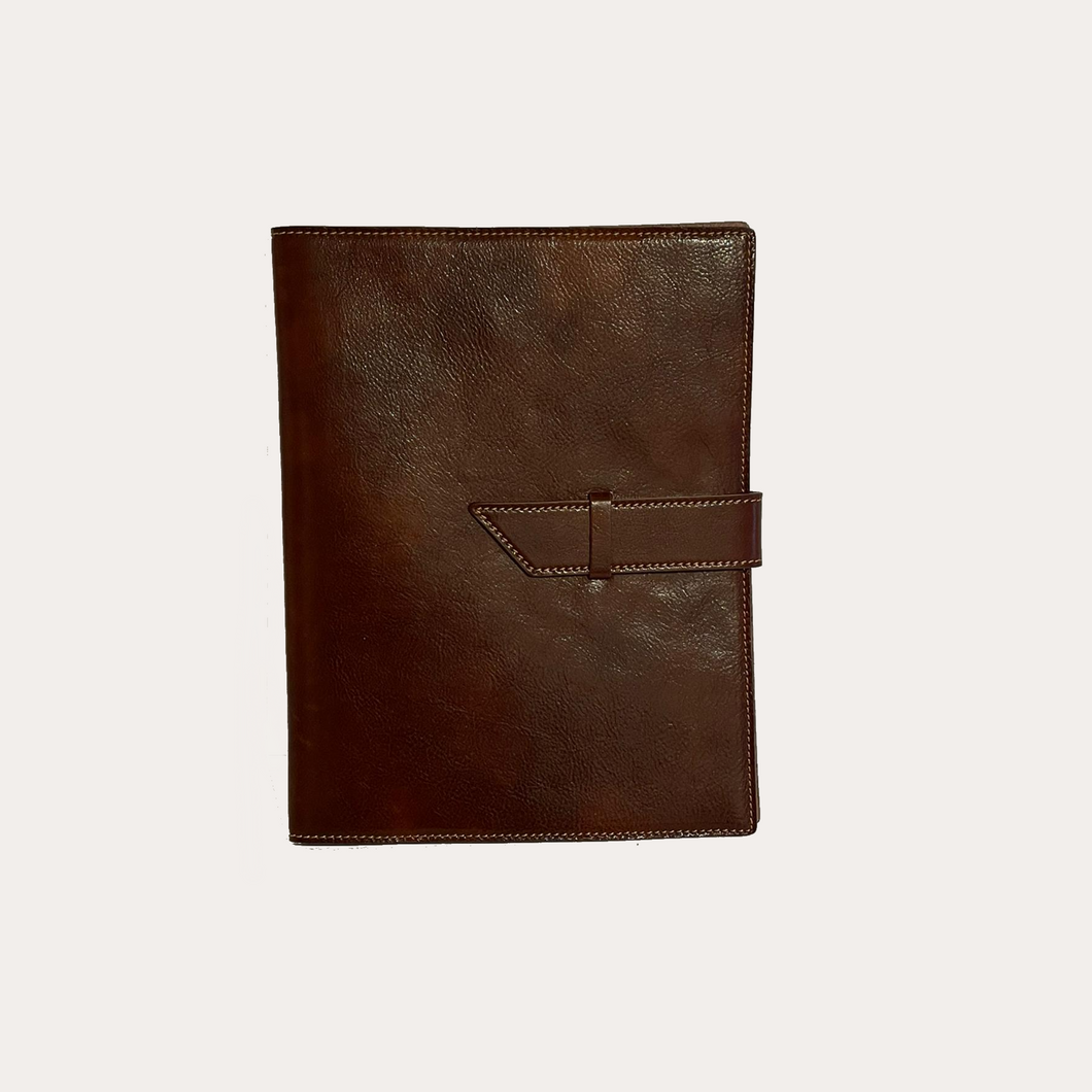 Brown Leather A4 Folio/Notebook Cover