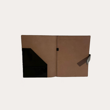 Load image into Gallery viewer, Black Leather A4 Folio/Notebook Cover
