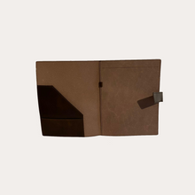 Load image into Gallery viewer, Dark Brown Leather A4 Folio/Notebook Cover
