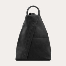 Load image into Gallery viewer, Tuscany Leather Black Leather Backpack
