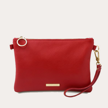 Load image into Gallery viewer, Tuscany Leather Soft Lipstick Red Leather Clutch/Crossbody Bag
