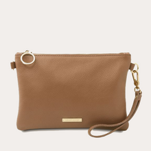 Load image into Gallery viewer, Tuscany Leather Soft Taupe Leather Clutch/Crossbody Bag
