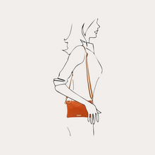 Load image into Gallery viewer, Tuscany Leather Soft Orange Leather Clutch/Crossbody Bag

