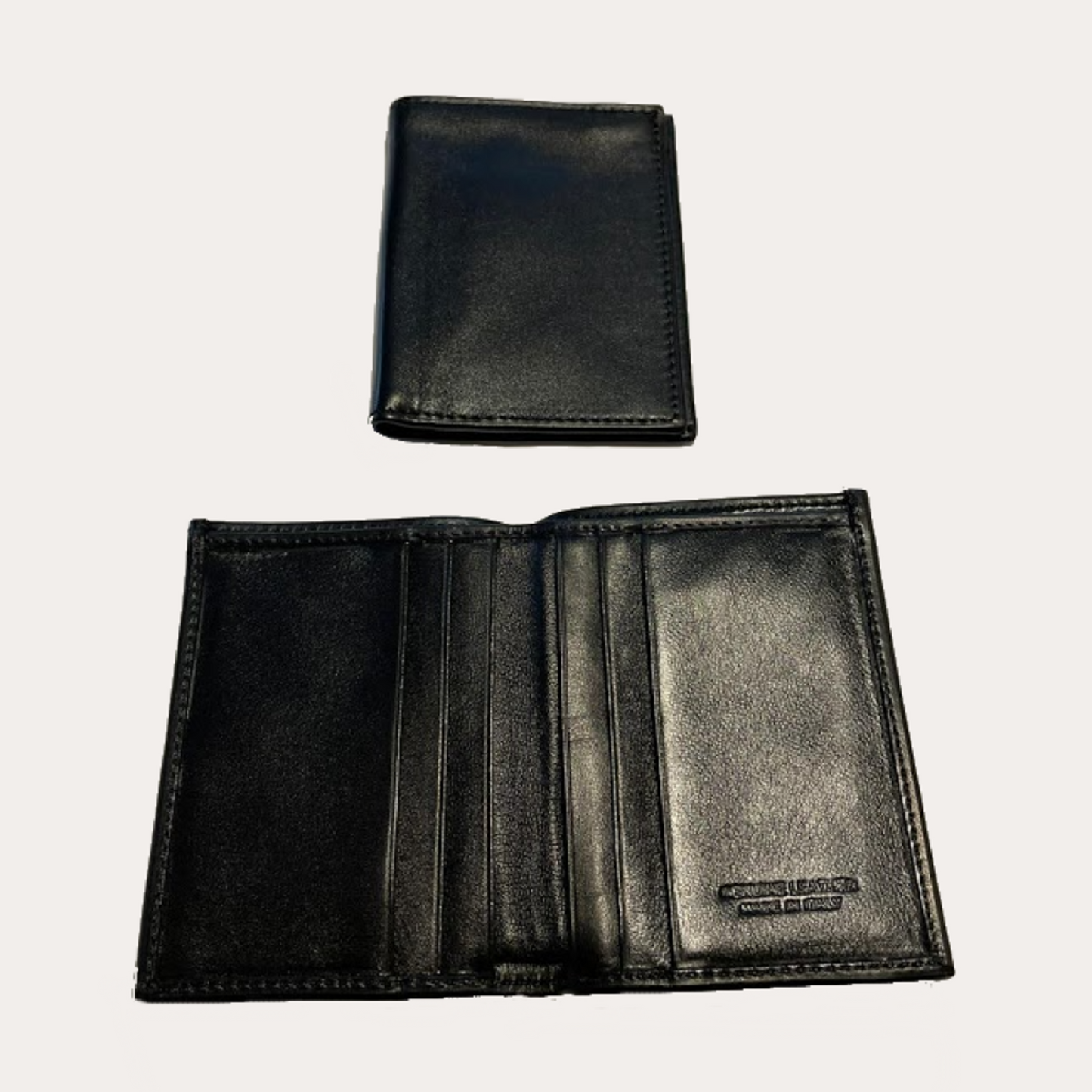 Black Nappa Leather Credit Card Holder
