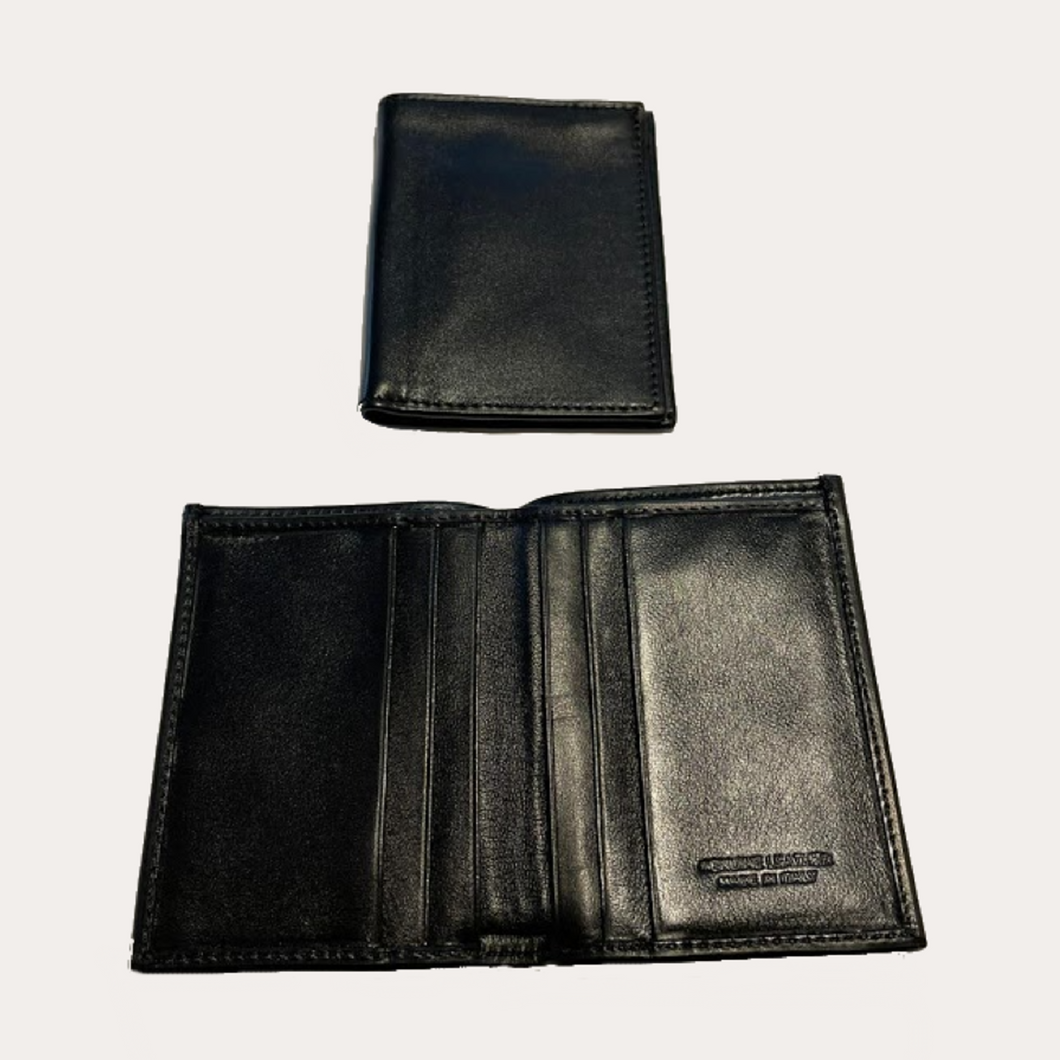 Black Nappa Leather Credit Card Holder