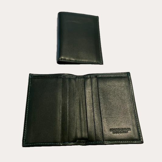 Dark Green Nappa Leather Credit Card Holder