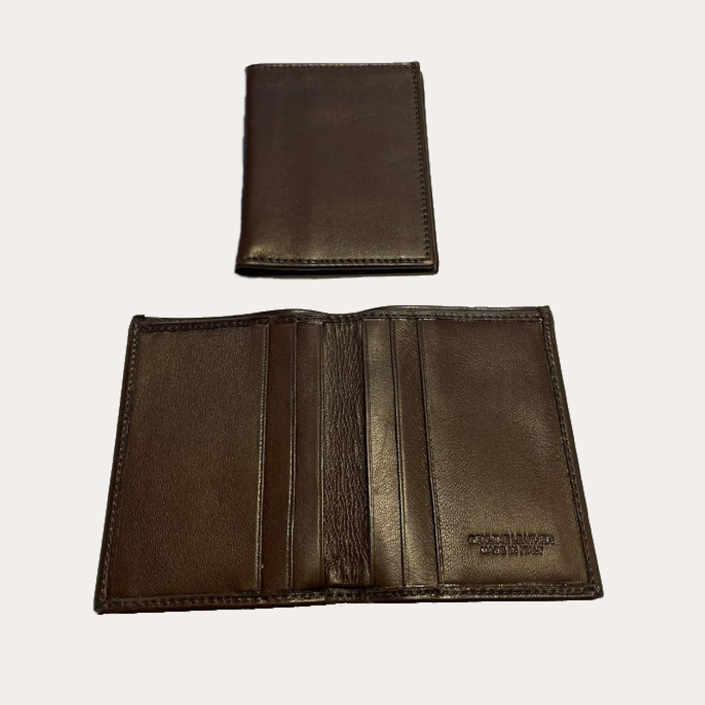 Dark Brown Nappa Leather Credit Card Holder