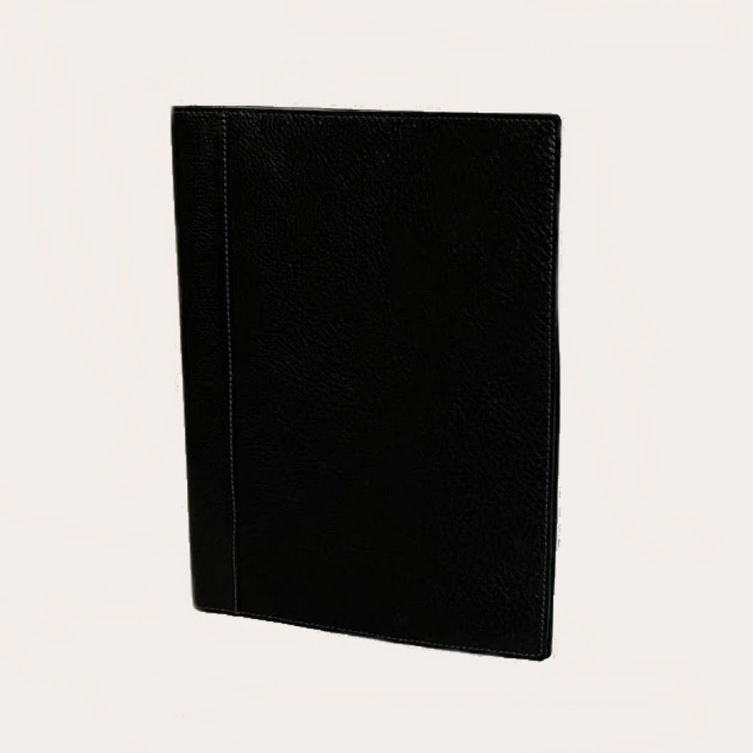 Chiarugi Black Leather A4 Notebook/Diary Cover
