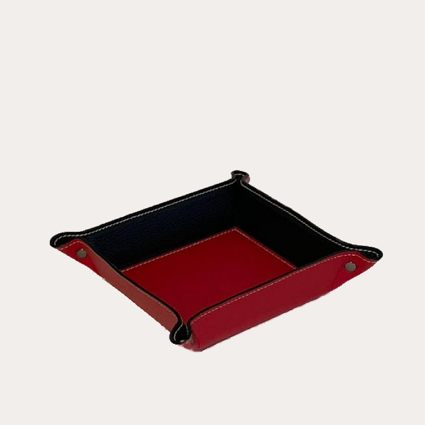 Red Leather Desk Organiser/Tidy Tray