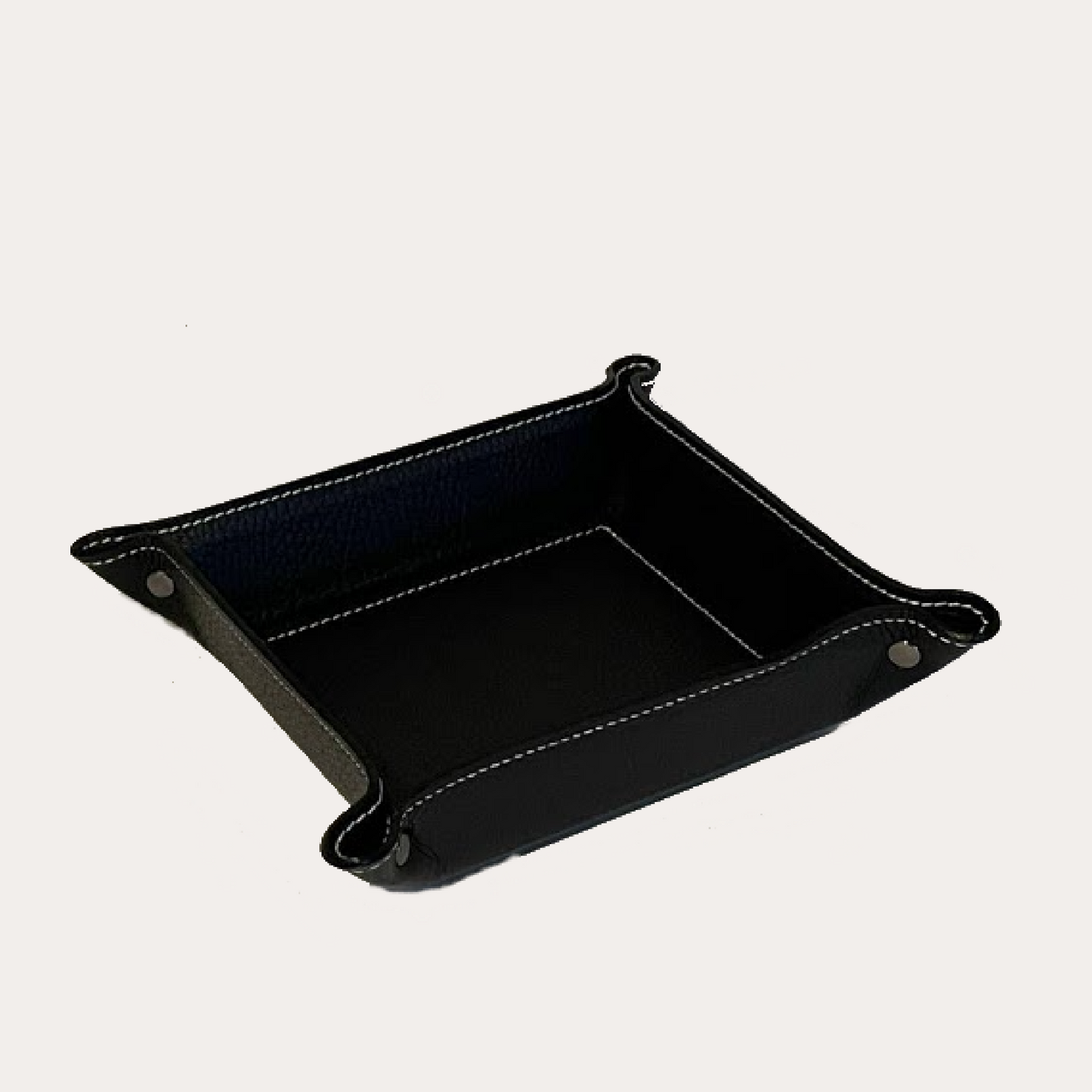 Black Leather Desk Organiser/Tidy Tray