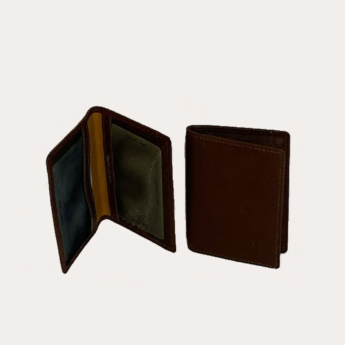 Tan Leather ID and Bus Pass Holder