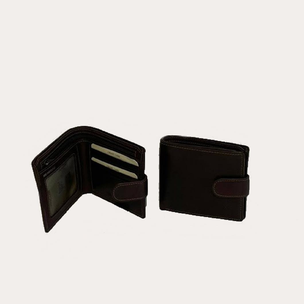 Brown Leather Wallet-4 Credit Card Sections