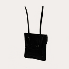 Load image into Gallery viewer, Black Leather Neck Purse
