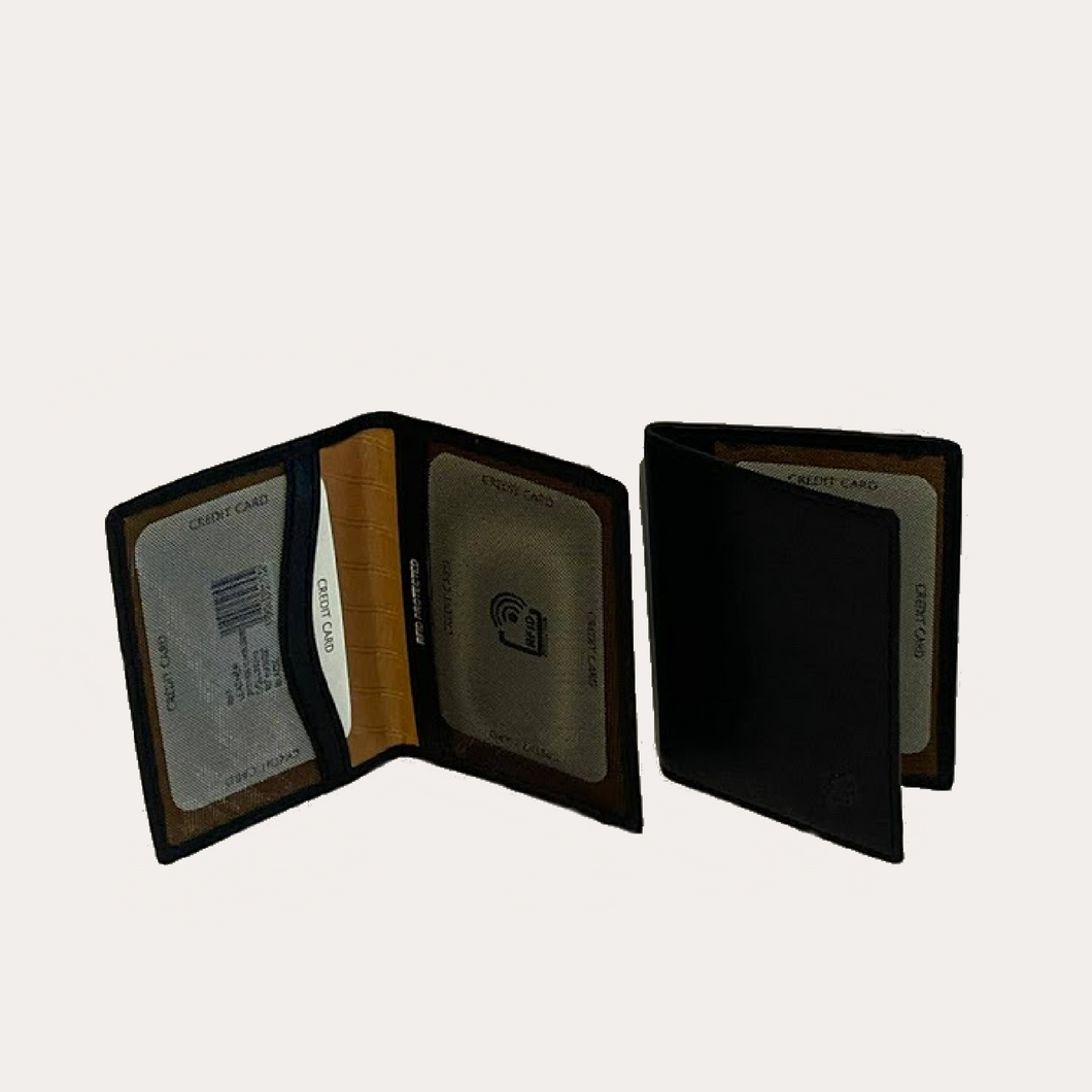 Black Leather ID and Bus Pass Holder