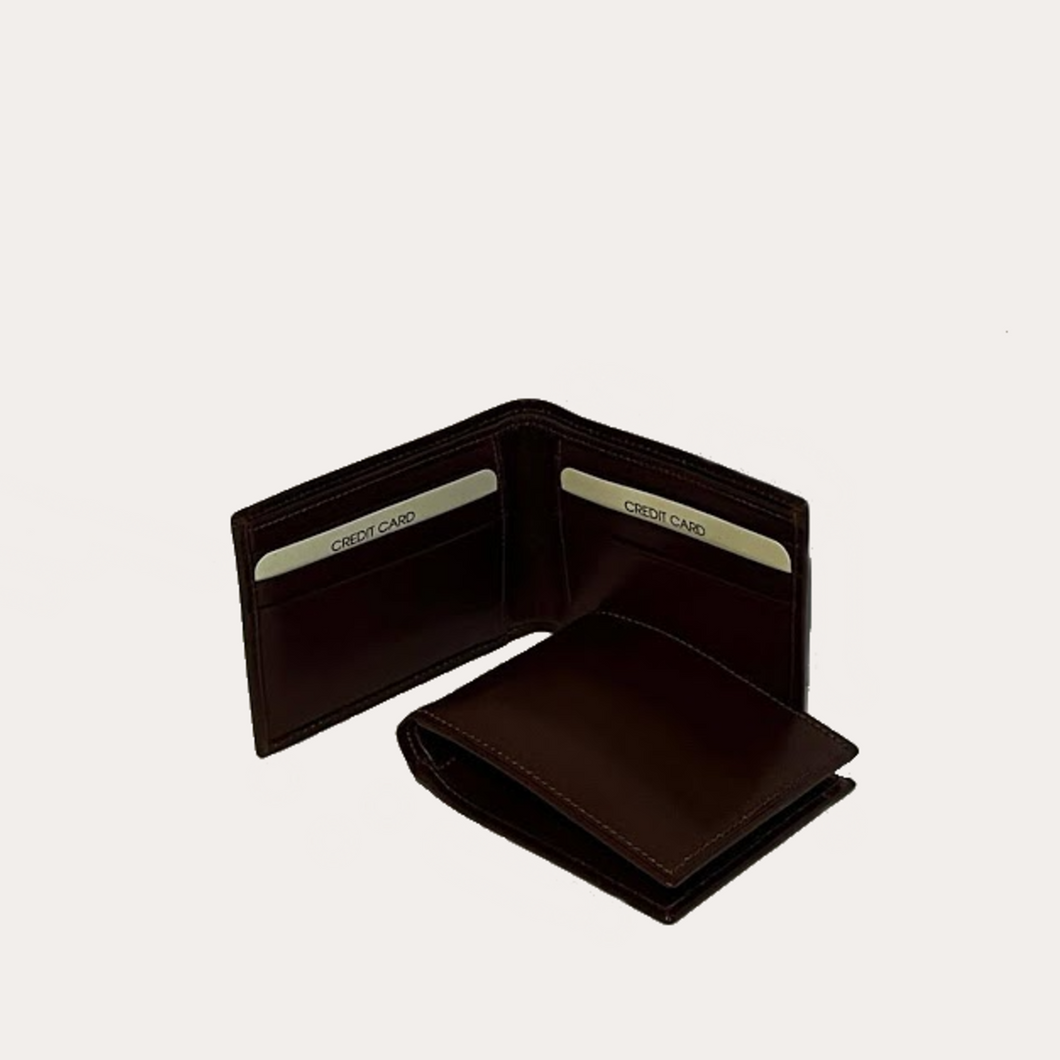 Maroon Leather Wallet-6 Credit Card Sections
