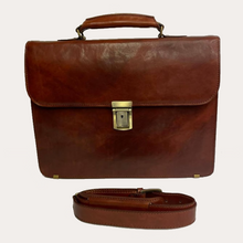 Load image into Gallery viewer, Burgundy Leather Briefcase
