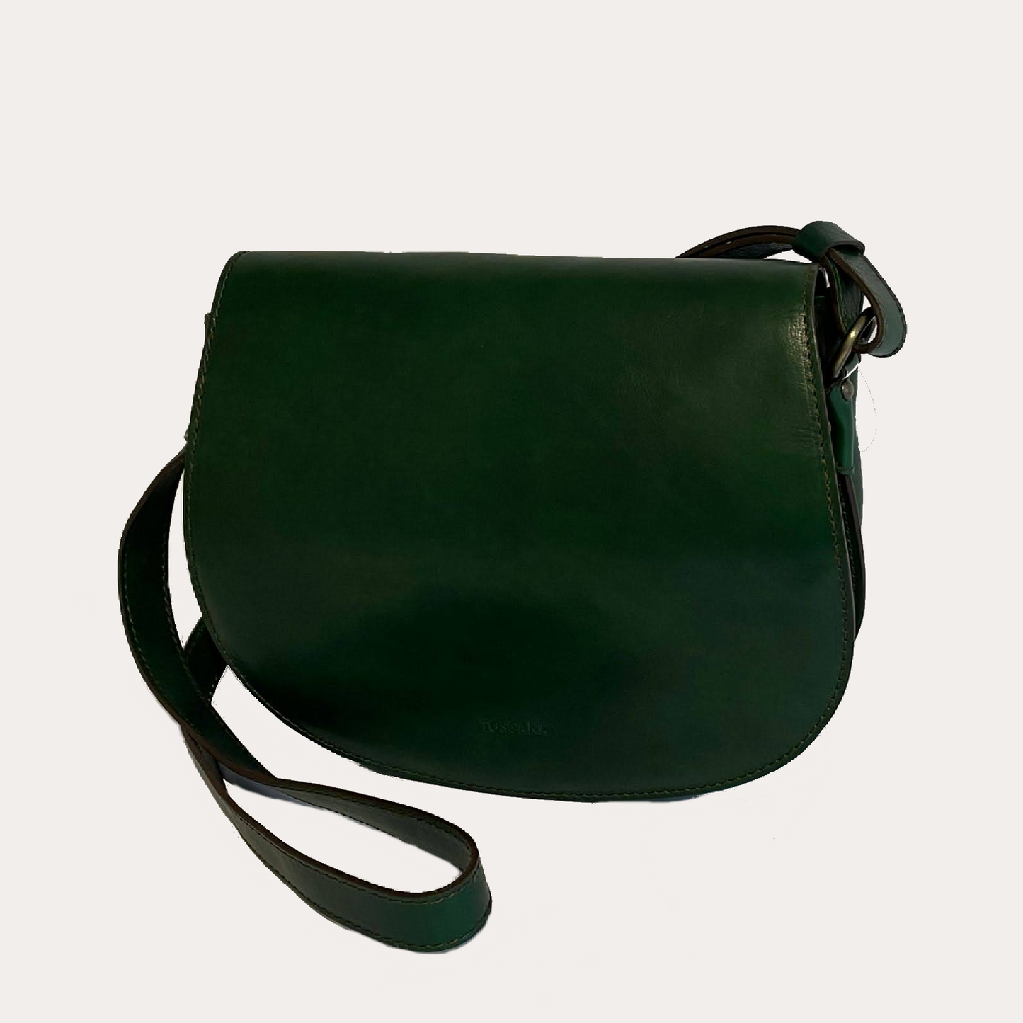 Green Leather Flapover Bag