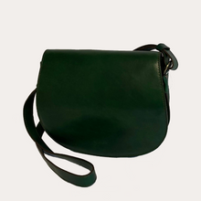 Load image into Gallery viewer, Green Leather Flapover Bag

