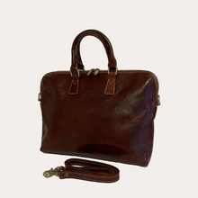Load image into Gallery viewer, Brown Leather Zip Top Case
