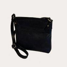 Load image into Gallery viewer, Navy Leather Bag with Flap
