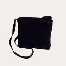 Load image into Gallery viewer, Purple Leather Bag with Flap
