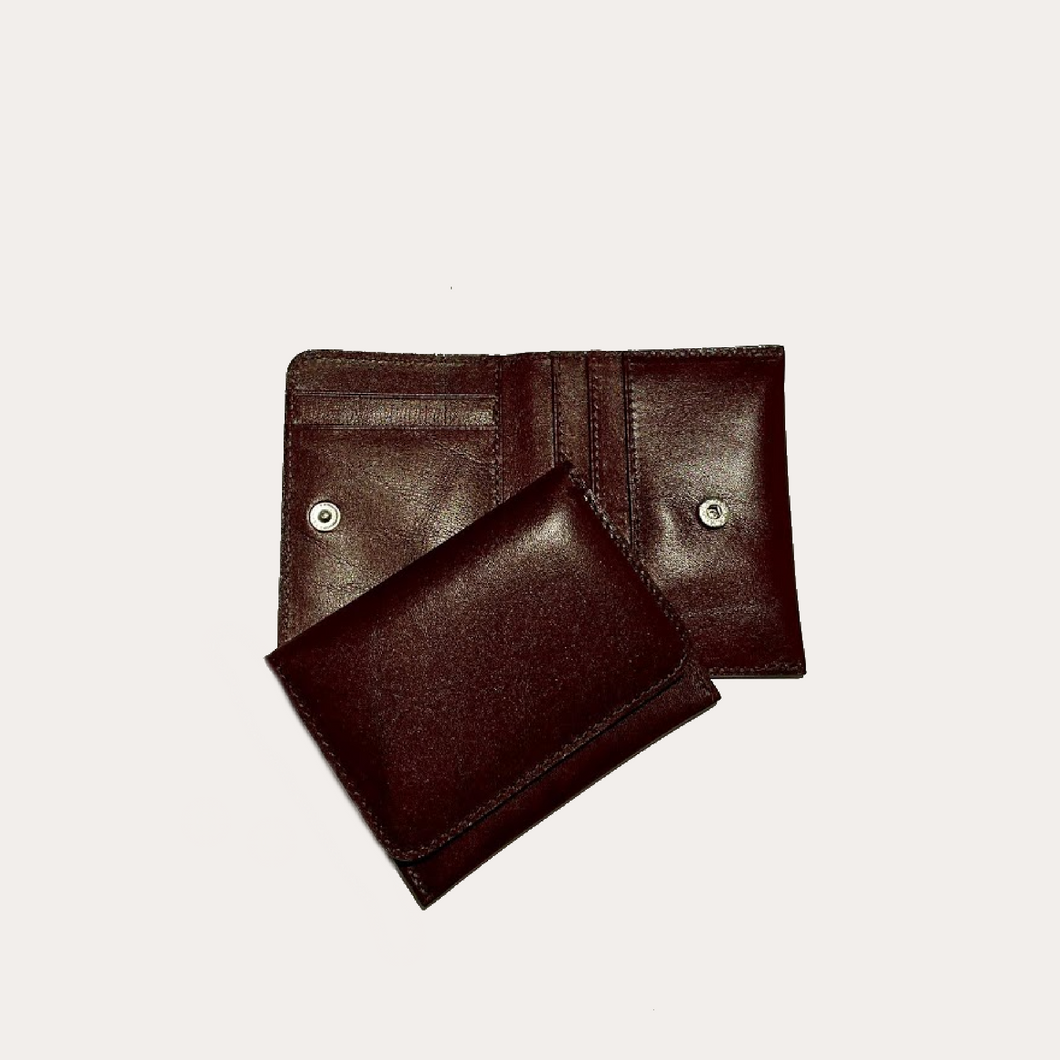 Maroon Leather Credit Card Holder