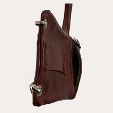 Load image into Gallery viewer, I Medici Maroon Leather Crossbody Bag
