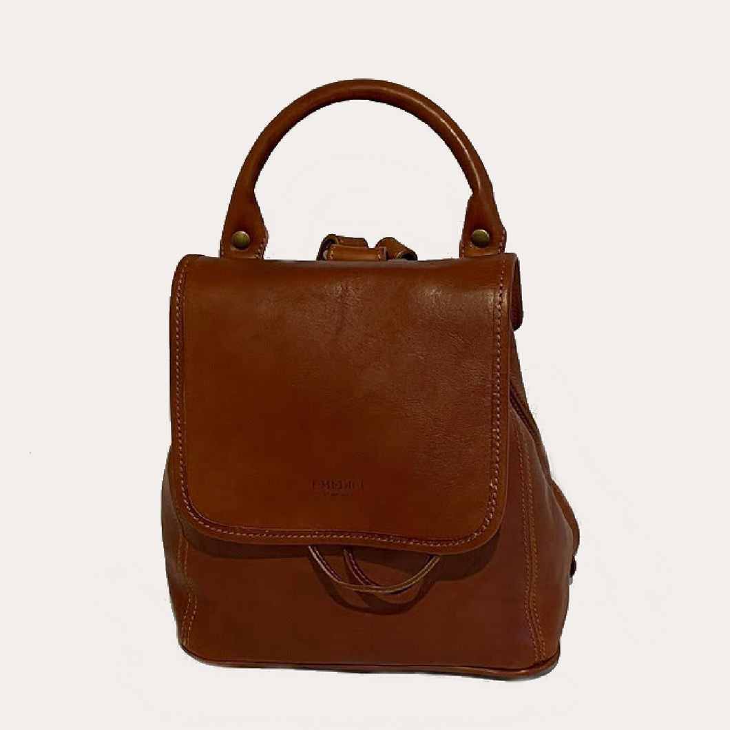 I Medici Brown Leather Backpack