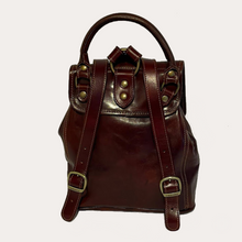 Load image into Gallery viewer, I Medici Maroon Leather Backpack
