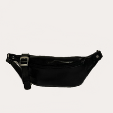 Load image into Gallery viewer, Black Leather Bum Bag
