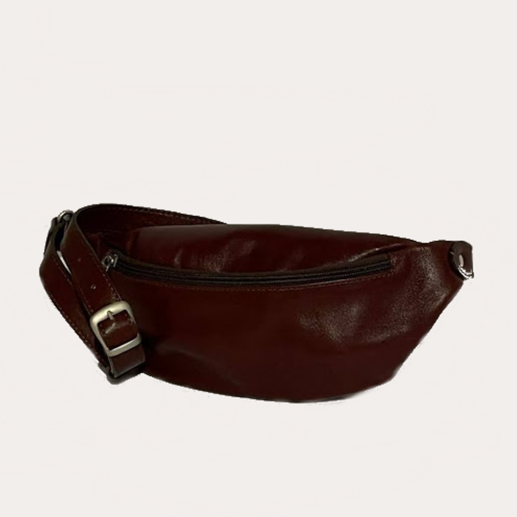 Maroon Leather Bum Bag