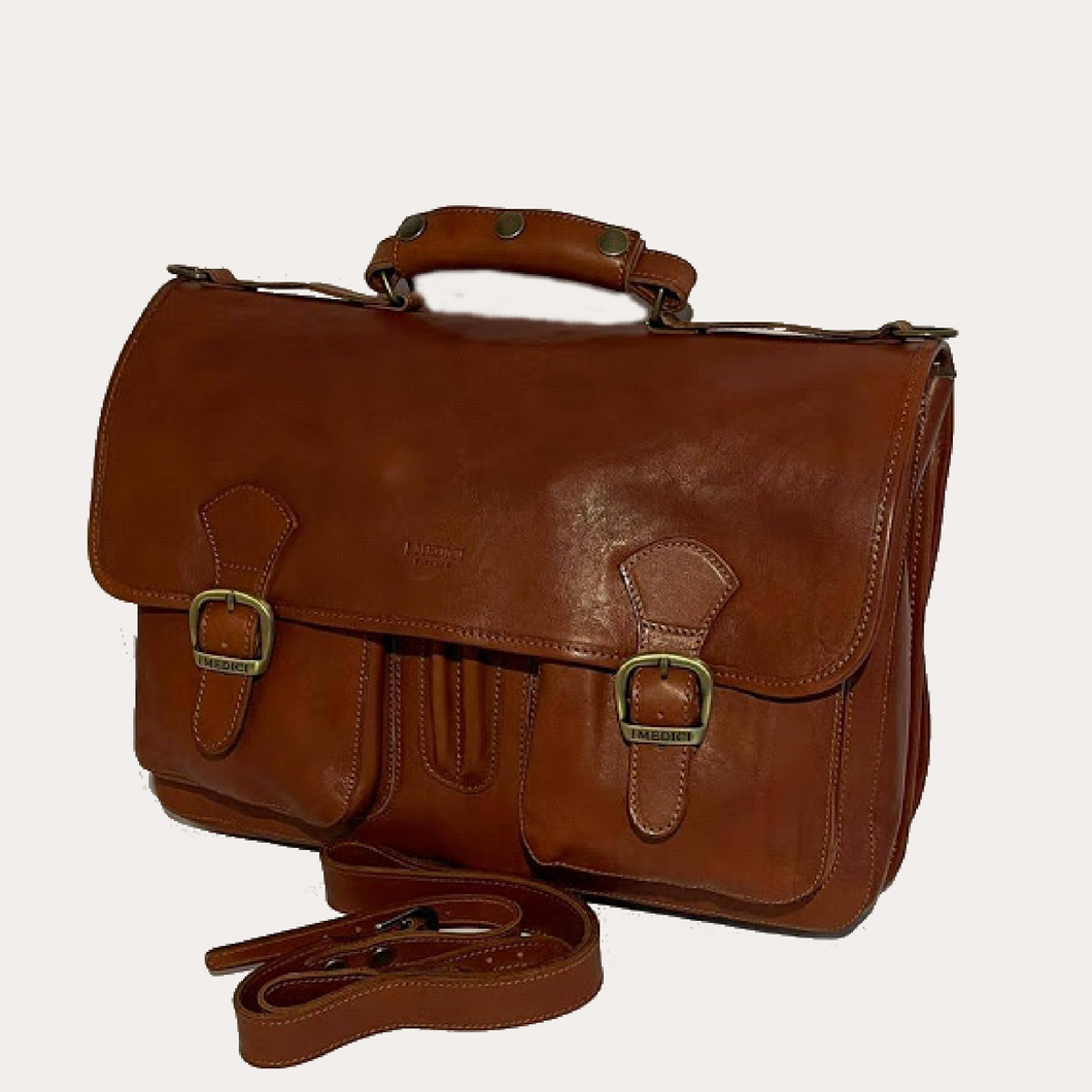I Medici Brown Leather Satchel