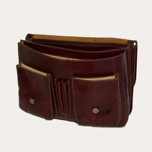 Load image into Gallery viewer, I Medici Maroon Leather Satchel
