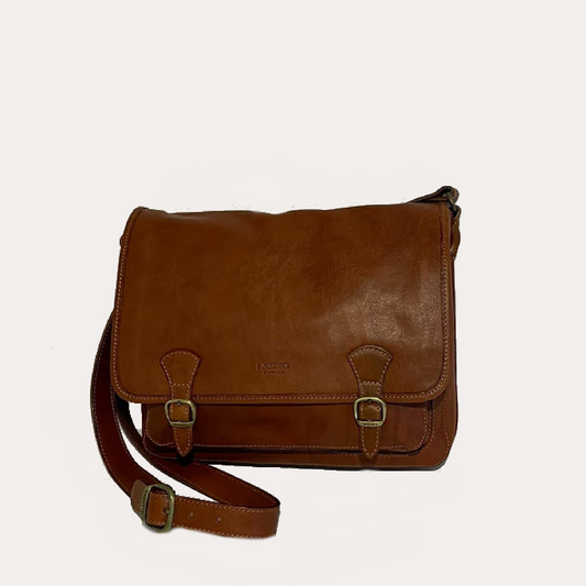 I Medici Brown Leather Satchel