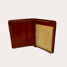 Load image into Gallery viewer, Tan Leather A4 Zip Around Folio with Detachable Ring Binder
