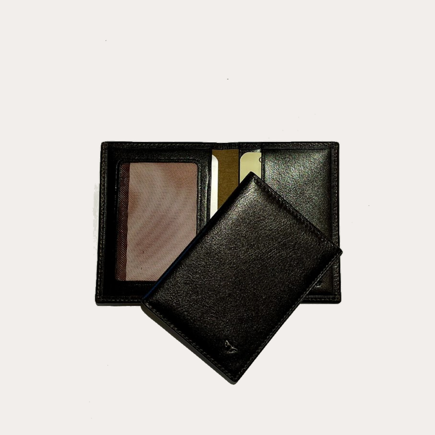 Brown Credit Card Holder with ID Window