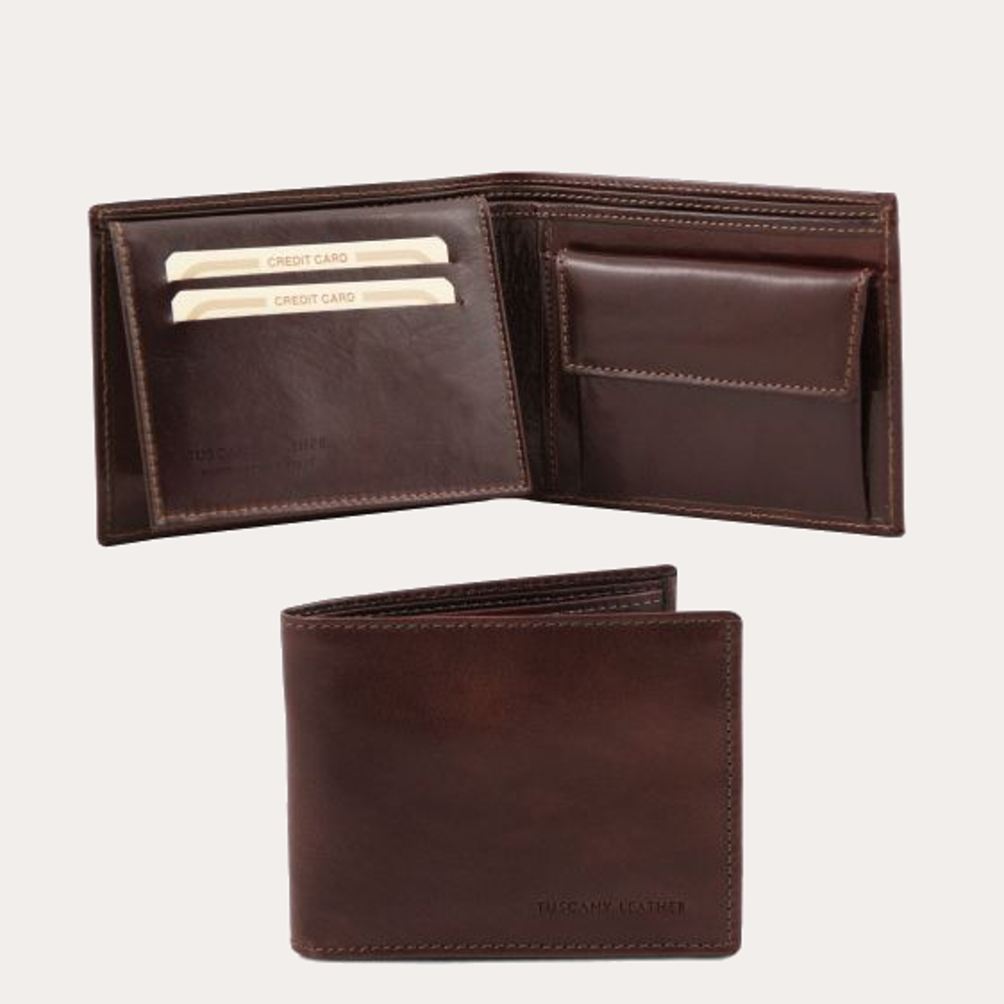 Mens wallet clearance with coin pouch