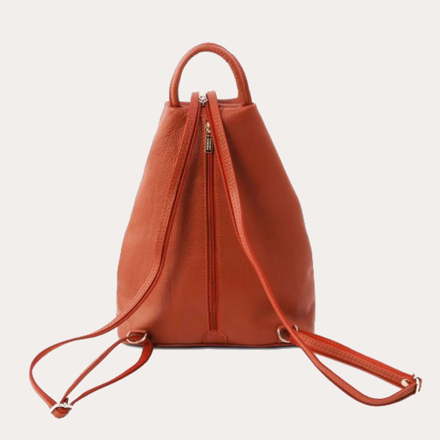 Tuscany Leather Brandy Hammered Leather Backpack