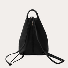 Load image into Gallery viewer, Tuscany Leather Black Hammered Leather Backpack
