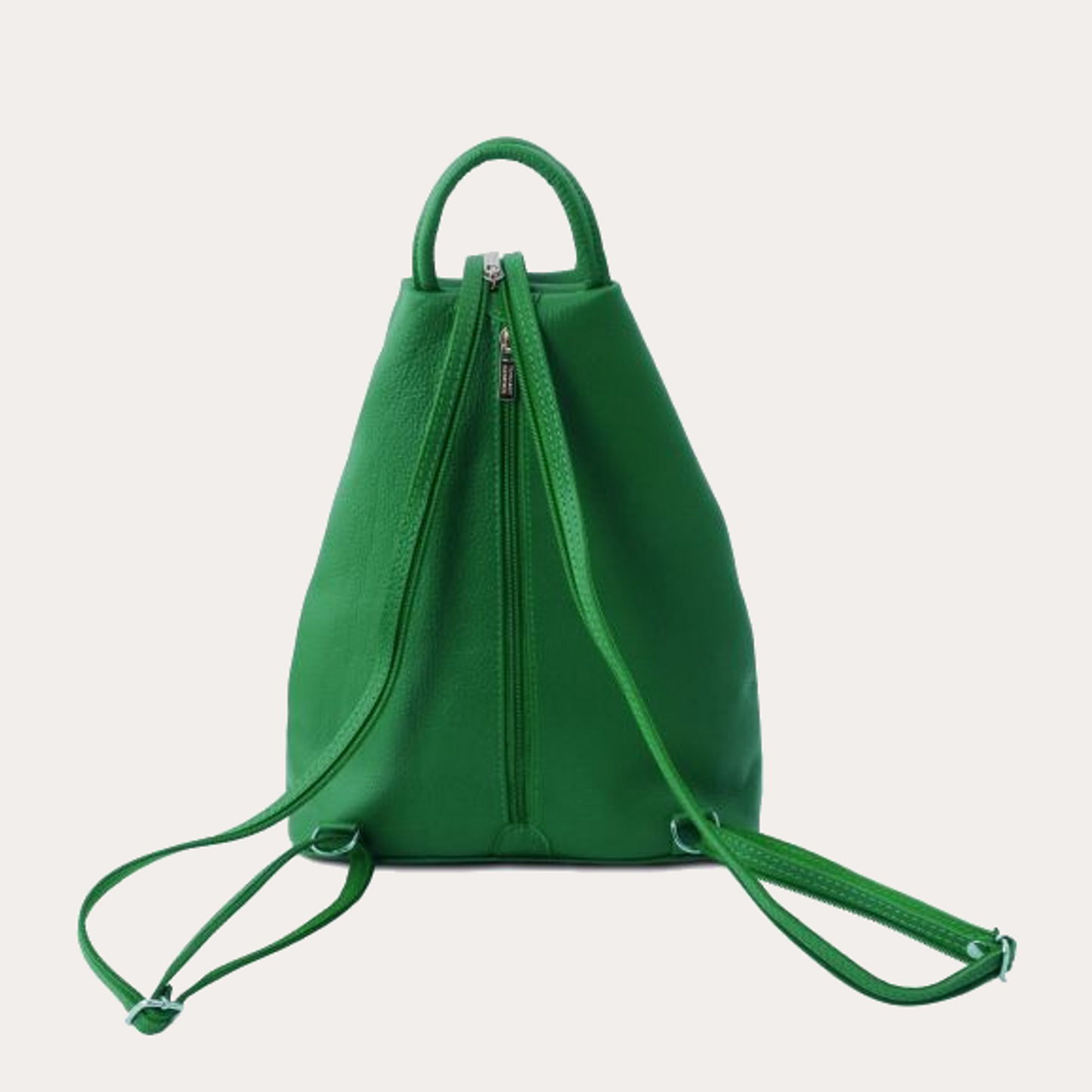 Tuscany Leather Green Hammered Leather Backpack