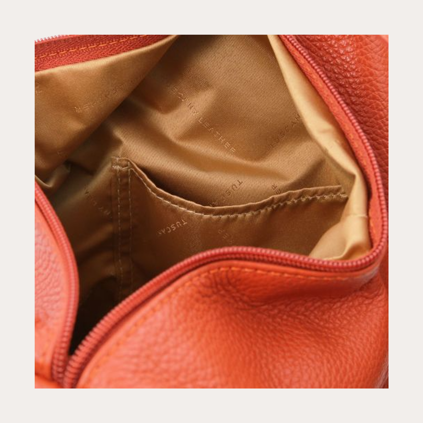 Tuscany Leather Brandy Hammered Leather Backpack