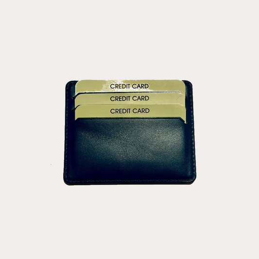 Blue Leather Credit Card Holder